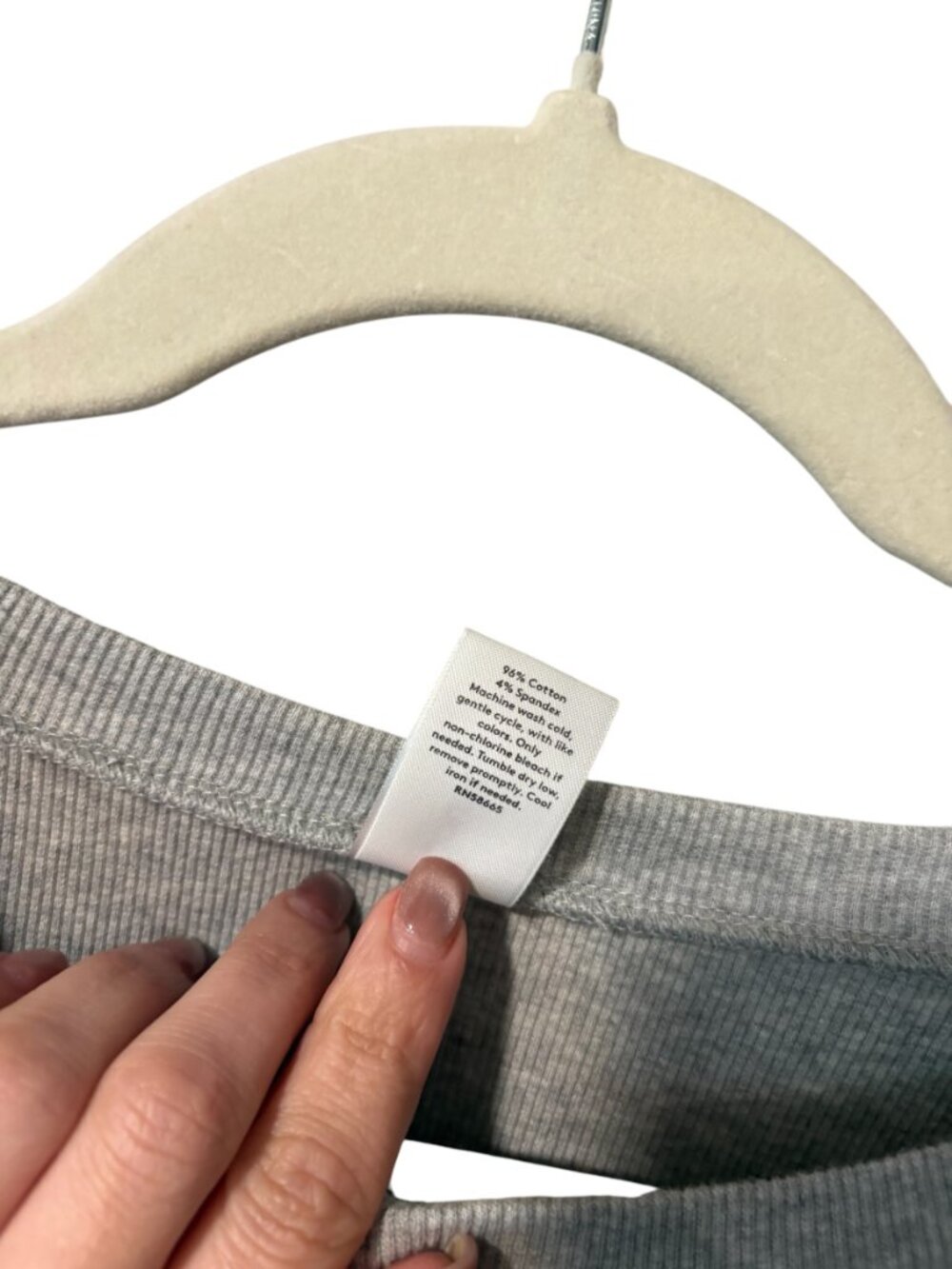 Abound Light Gray Ribbed Midi T-Shirt Dress - Picture 5 of 6